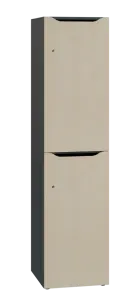 DOMINOU 42 úložná skříň 2-boxová, 1817x450x400 mm, korpus antracit, dvířka bříza světlá